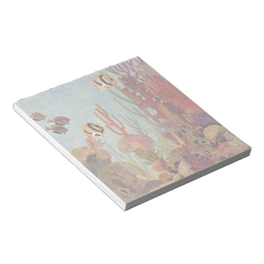 Angelfish in koraal,  tropische vissen in de oceaa notitieblok (Schuin)