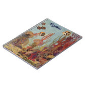 Angelfish in koraal,  tropische vissen in de oceaa notitieboek (Linkerzijde)