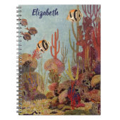 Angelfish in koraal, tropische vissen in de oceaa notitieboek (Voorkant)