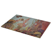 Angelfish in koraal,  tropische vissen in de oceaa snijplank (Hoek)