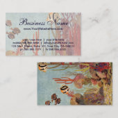 Angelfish in koraal,  tropische vissen in de oceaa visitekaartje (Voorkant / Achterkant)