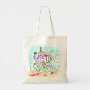 Angelfish Kunstenaar Schilderen Tote Bag
