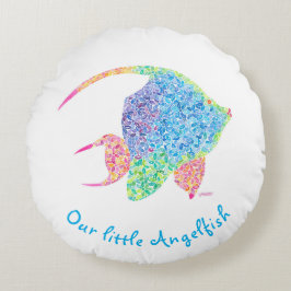 Angelfish Nursery Pillow Rond Kussen