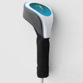 Angelfish - Ontwerp op gradiënt blauwe achtergrond Golfheadcover (Schuin)