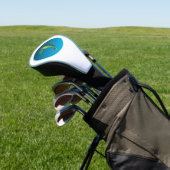 Angelfish - Ontwerp op gradiënt blauwe achtergrond Golfheadcover (Insitu)