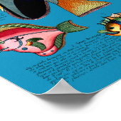 Angelfish op elke achtergrond poster (Hoek)