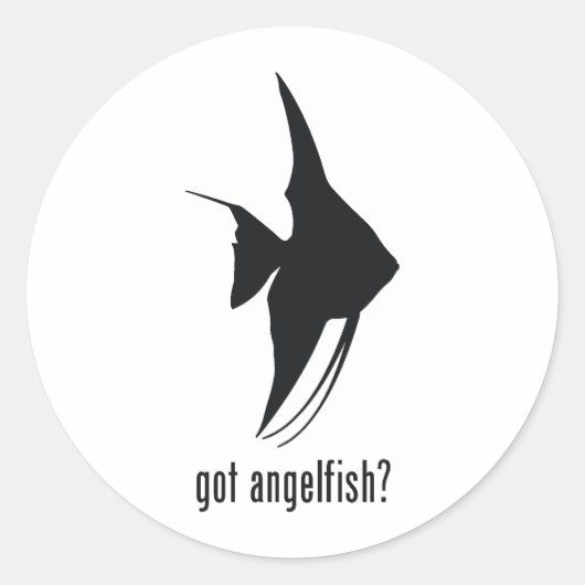 Angelfish Ronde Sticker (Voorkant)