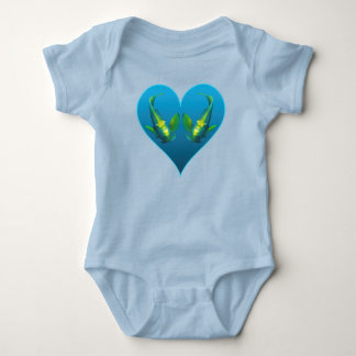 Angelfish Twins in a Blue Heart - Illustration |  Romper