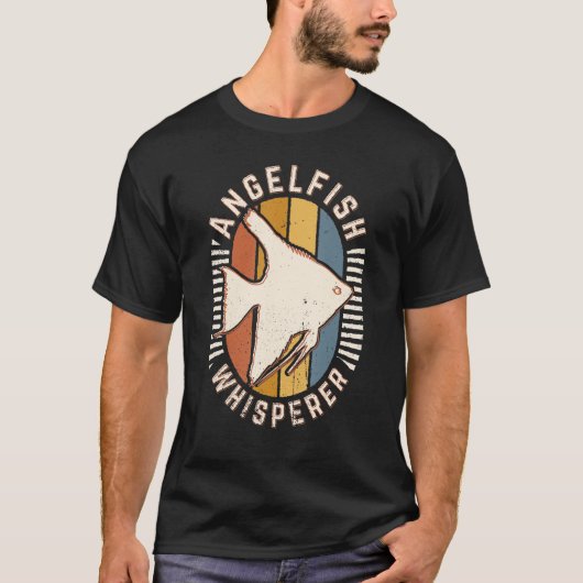 Angelfish Whisperer  Classic Retro Animal L T-shirt (Voorkant)