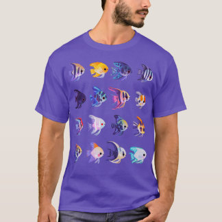 Angelfish zoetwater, geen tekst of helder t-shirt