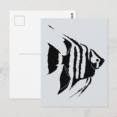Angelfish. Zwart-Wit. monochroom Briefkaart (Voorkant / Achterkant)