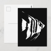 Angelfish. Zwart-Wit. monochroom Briefkaart (Voorkant / Achterkant)
