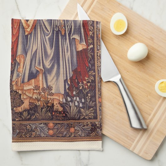 Angeli Laudantes door Sir Edward Coley Burne Jones Theedoek (Quarter Fold)