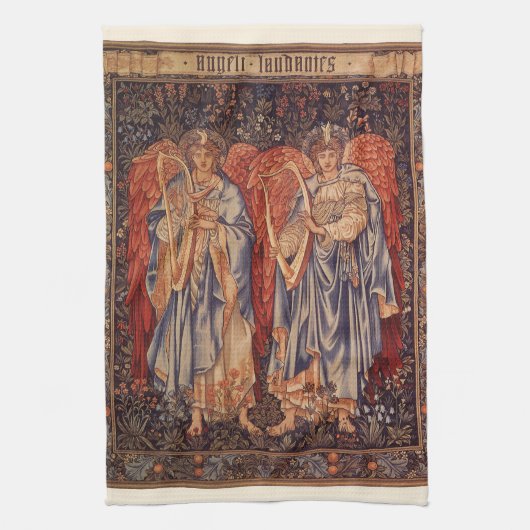 Angeli Laudantes door Sir Edward Coley Burne Jones Theedoek (Verticaal)