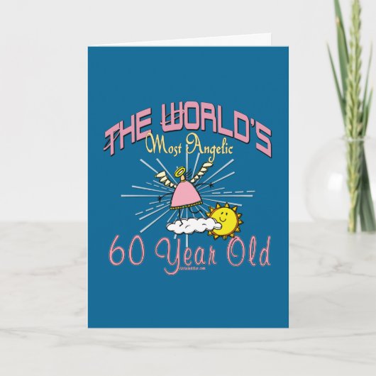 Angelic 60th Birthday Kaart (Voorkant)