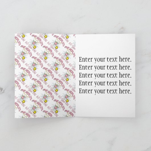 Angelic 60th Birthday Kaart (Binnen)