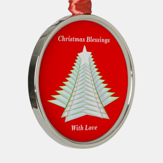 Angelic Abstract Tree Metalen Ornament (Rechts)