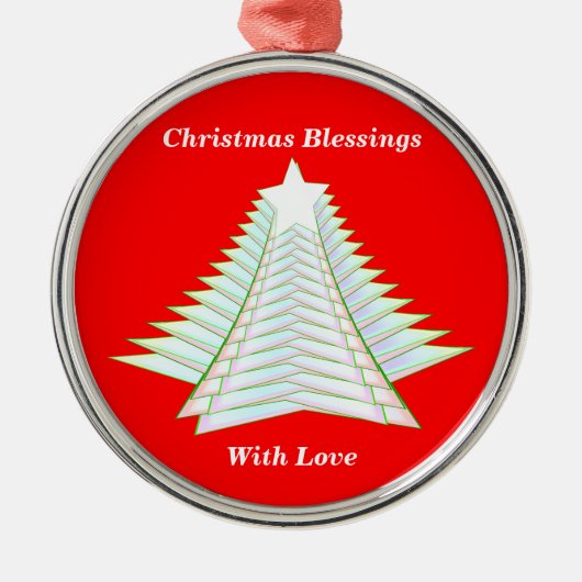 Angelic Abstract Tree Metalen Ornament (Voorkant)