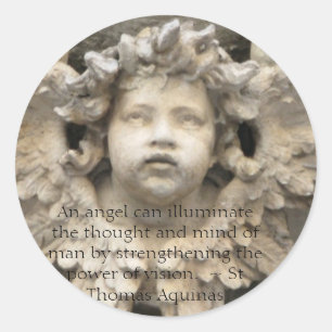 Angelic Angel citeert - Angel-citaat Ronde Sticker