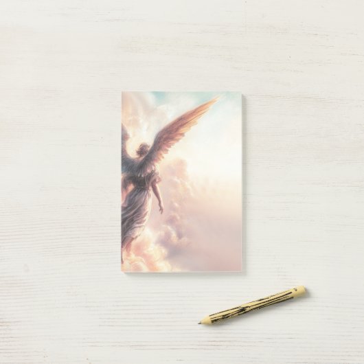Angelic Angel Sky Clouds Post-it® Notes (Op bureau)