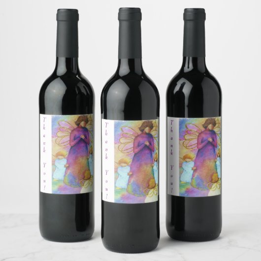 ANGELIC ANGELS DANK JE WINE WIJN ETIKET (Flessen)
