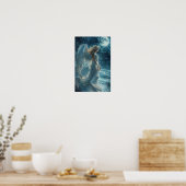 Angelic Beauty Spreiding Haar Wings Poster (Keuken)