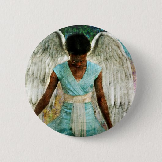 Angelic Bedankt Ronde Button 5,7 Cm (Voorkant)