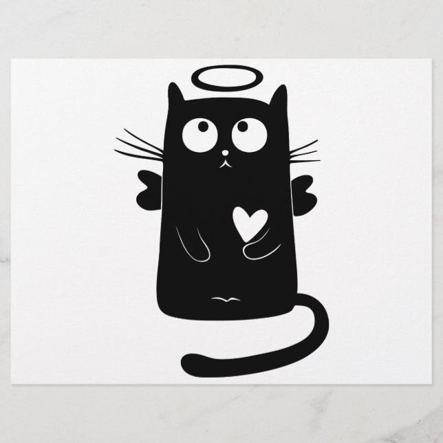 Angelic Black cat cartoon (Voorkant)