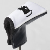Angelic Black cat cartoon Golfheadcover (3/4 voorkant)