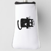 Angelic Black cat cartoon Golfheadcover (Draai 90)