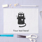 Angelic Black cat cartoon Tissuepapier (Craft)