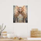 Angelic Blonde: Manifestatie van genade Poster (Keuken)