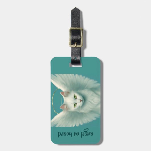 angelic cat bagagelabel (Voorkant verticaal)