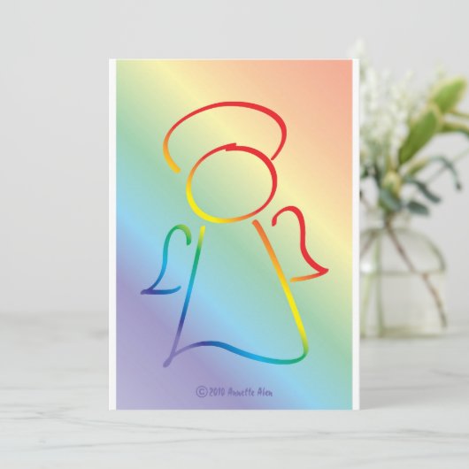 Angelic Celebrations Invitations Kaart (Staand voorkant)