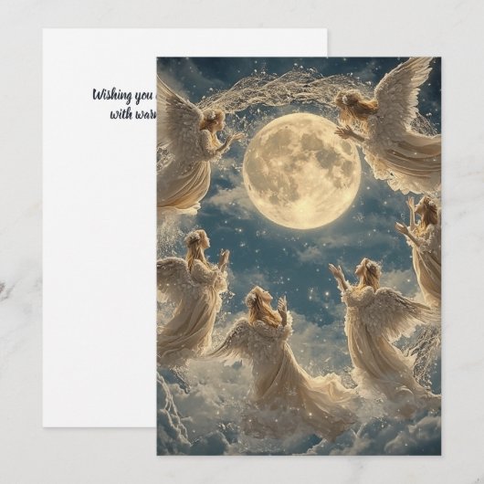 Angelic Chorus Christmas Kaart (Voorkant / Achterkant)