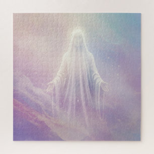 Angelic Cloudy White Vriendelijke Geest in de luch Legpuzzel