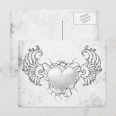 Angelic Crystal White hart Briefkaart (Voorkant / Achterkant)