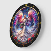 Angelic Design met levendige vleugels en patronen Grote Klok (Hoek)