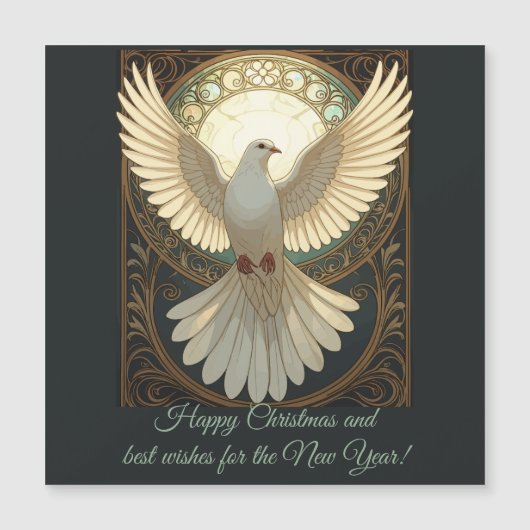 Angelic Dove Vintage Art Nouveau Vector (Voorkant)