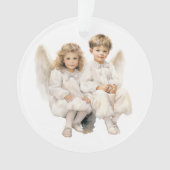 Angelic Duo, kinderen engelen Ornament (voorkant)