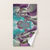 Angelic Elegant Paarse en Cyaan Badhanddoek Set Bad Handdoek (Handdoek)