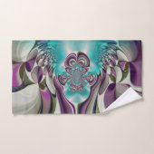 Angelic Elegant Paarse en Cyaan Badhanddoek Set Bad Handdoek (Handdoek)