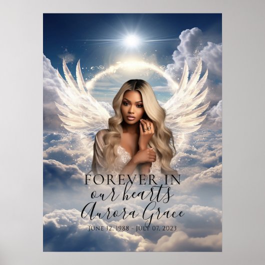 Angelic Embrace Memorial Welkomstbord Poster (Voorkant)