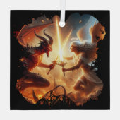 Angelic en Demonic Force Glas Ornament (Achterkant)