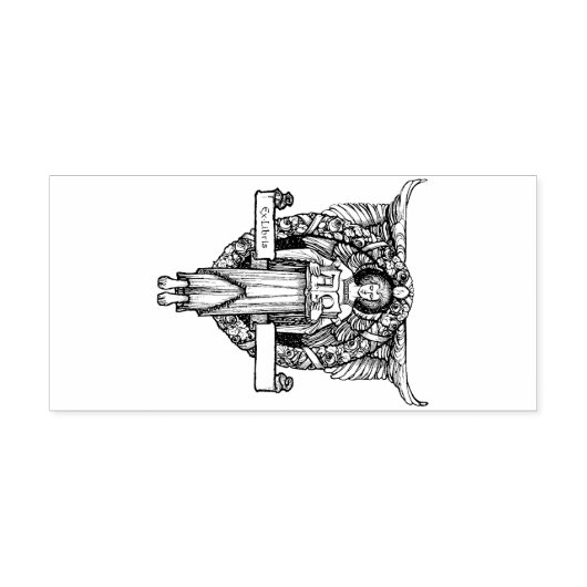 Angelic Ex-Libris Stamp Rubberstempel (Afrduk)