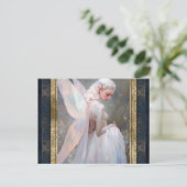 Angelic Fairy Vrouw Fantasy Kunst Briefkaart (Staand voorkant)