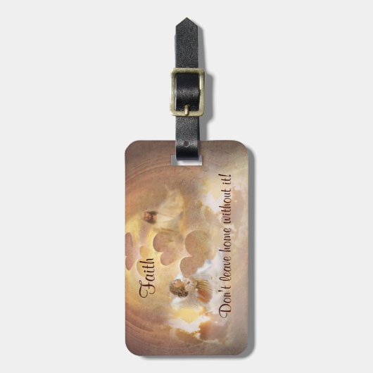 Angelic Faith - Ga niet zonder thuis Bagagelabel (Voorkant verticaal)