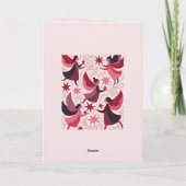 Angelic Figures Mid-Century Modern Kitschmas Kaart (Achterkant)