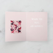 Angelic Figures Mid-Century Modern Kitschmas Kaart (Binnen)