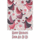 Angelic Figures Mid-Century Modern Kitschmas Sticker (Voorkant)